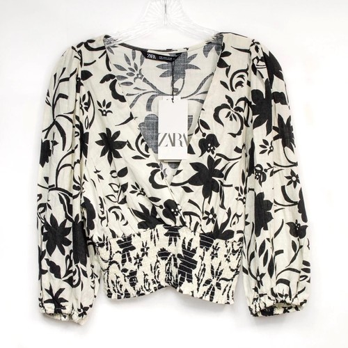 Top zara taglia - s, lino
