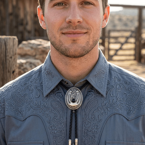 Cravatta vintage western bolo - vintage,