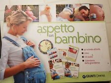 LIBRO COFANETTO ASPETTO UN BAMBINO GIUNTI EDITORE GRAVIDANZA LIBRO + SCHEDE + CD