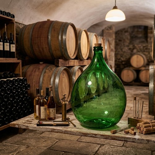 Damigiana vetro verde da - damigiana,