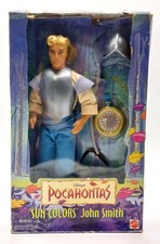 Bambola Disney Pocahontas 1995: Sun Colors John Smith / Mattel 13329 / scatola danneggiata