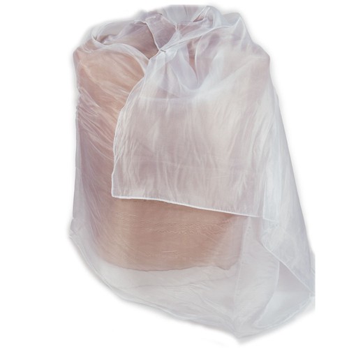 Stola bianca cerimonia organza