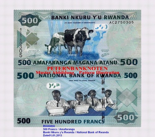 Ruanda rwanda 500 franchi - /,