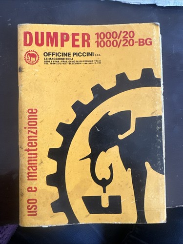 Libretto dumper officina - dumper,