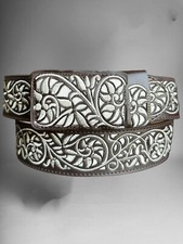 Cintura stile cowboy western Cinto Rodeo bordado vaquero Charro de piel ricamata