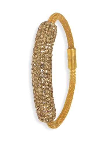 Rete magnetico polsino oro - cz,