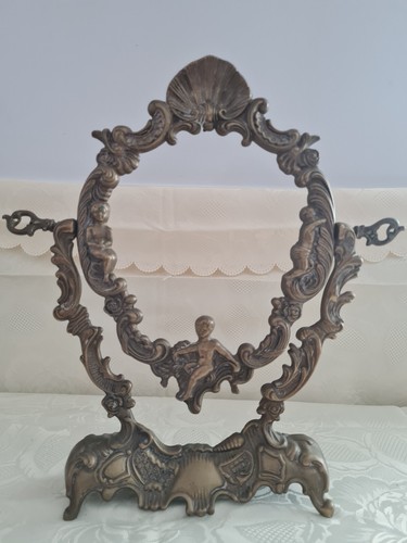 Antico specchio ottone - specchio, vanità