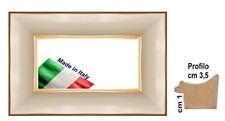 Cornice Oro e Bianca in legno