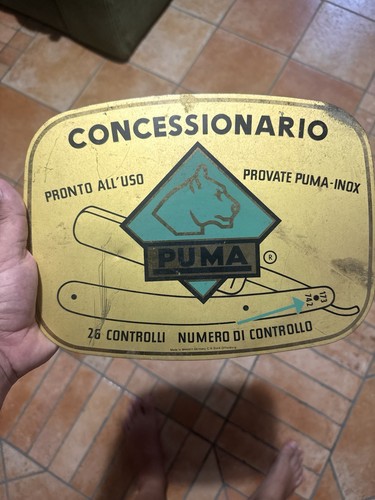 Puma targa pubblicitaria - targa,