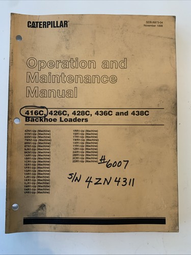 Caterpillar 416c 426c - 416c, 428c