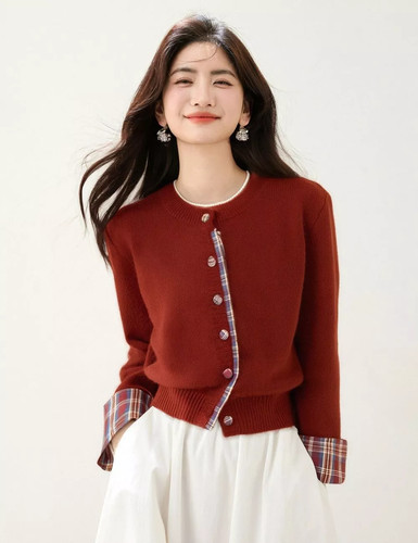 Cardigan donna rosso dettagli - donna,