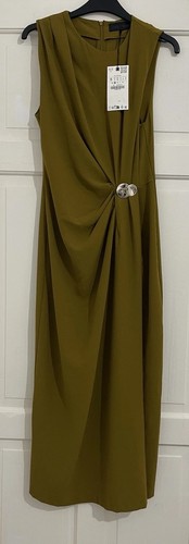 Zara abito midi drappeggiato - midi,
