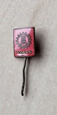 Vintage enamel Volvo BM Tractor stick pin badge