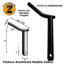Perno con Maniglia Piegata Trattore Attrezzi Tutte le Dimensioni NERO