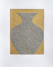 FATHI HASSAN Serigrafia polimaterica Formato cm 62x50