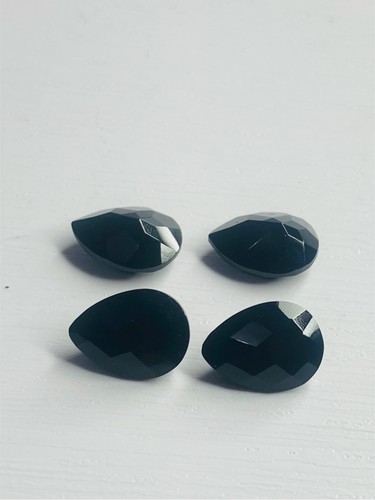 Onice nera sfaccettato pera - nera,