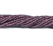 Perline pietre preziose pneumatici Heishi sfaccettate granato rodolite naturale 4-4,5 mm filo 13"