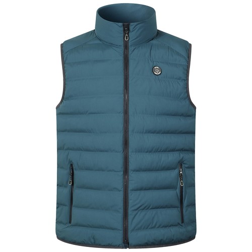 Blue wave gilet trapuntato - wave,