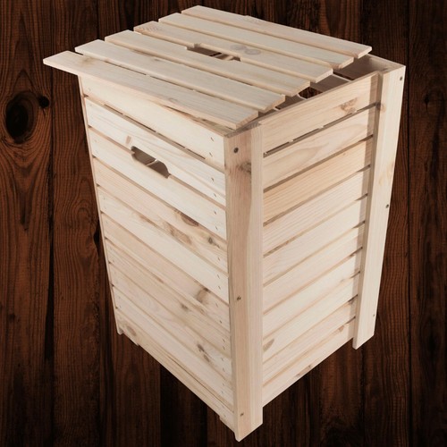 Cesto portabiancheria legno - in,