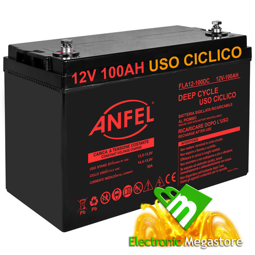 Batteria 12v 100a piombo - batteria,
