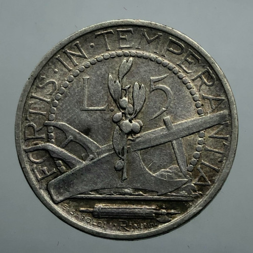 San marino lire 1936 ag - san, 5