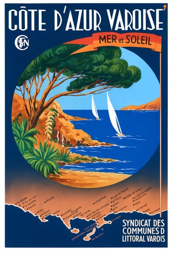 Affiche poster cote d azur - ,