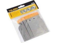 SPATOLE SENZA MANICO PER STUCCO TOLSEN SET 4pz 50-80-100-120mm