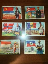 '60 lotto LOTTO 6 VECCHIE FIGURINE SIDAM TORINO BANDIERE E STATI DEL MONDO