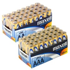 Maxell Batterie Alcaline LR03 AAA + LR6 AA in SHRINK - 64 AA + 64 AAA