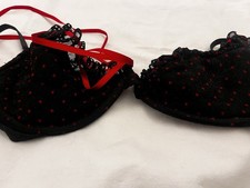 Intimissimi Reggiseno Con Ferretto Rosso E Nero A Pois Tg 3