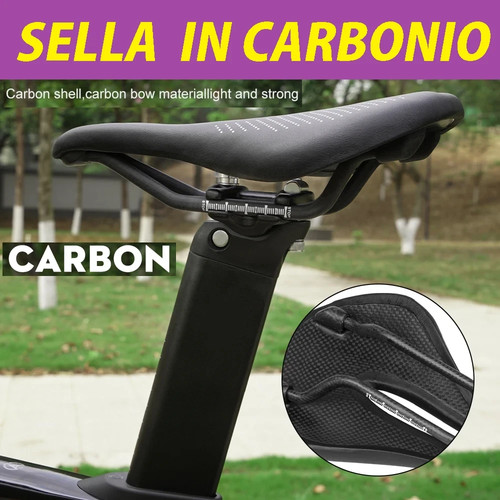 Sella bicicletta fibra - sella, di