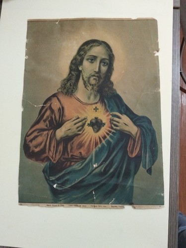 Antica stampa sacro cuore - antica,