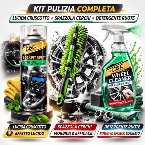 Kit pulizia auto completo - pulizia,