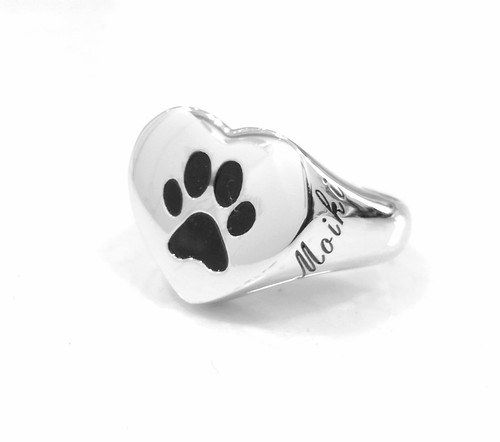 Anello cuore donna zampette - anello,