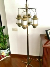 LAMPADA VINTAGE ABAT JOUR LUME NAVE LANTERNA NAVALE MARITTIMO DA TERRA  RARA TOP