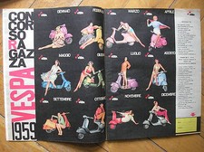 VESPA PIAGGIO CONCORSO RAGAZZA 1959 CALENDARIO SU EPOCA