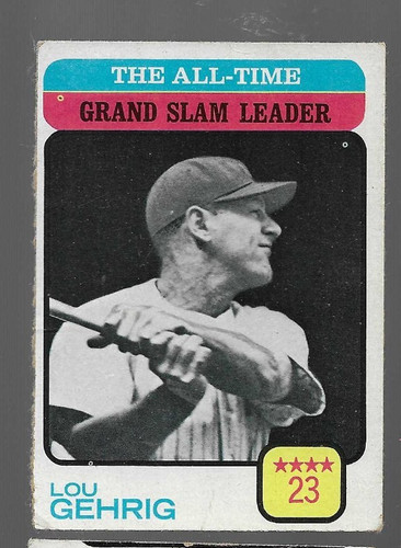 1973 topps lou gehrig 472 - topps,
