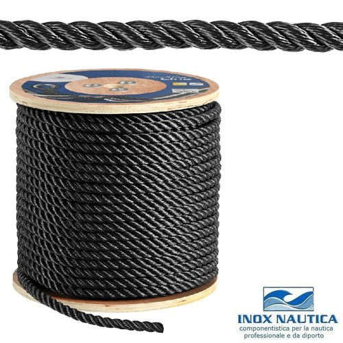 Cima ormeggio nera 12mm - cima, Ø