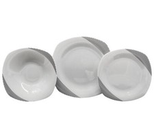 WEISSESTAL SERVIZIO PIATTI 53 PEZZI PER 12 PERSONE CON TAZZE CAFFE - TRALI BLACK