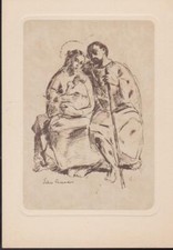 ? Cartolina Vintage - La Sacra Famiglia  - Illustratore Silvio Consadori