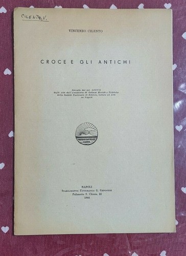 Vincenzo cilento croce gli - e,