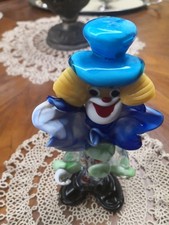 Clown pagliaccio vetro colorato di Murano Italia - Vintage