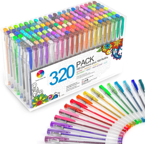 Confezione 320 penne gel set - penne,