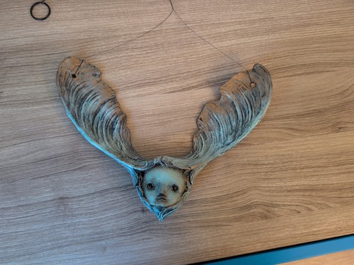 Scultura uccellino gufo samara - scultura,