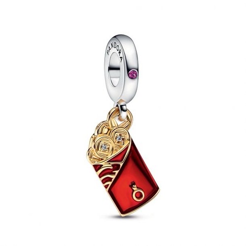 Ciondolo pendente busta rosso