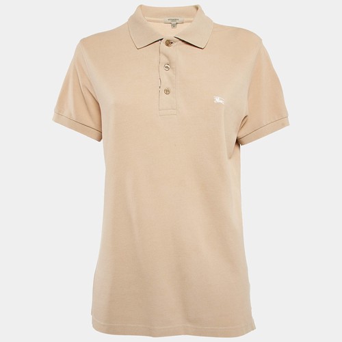 Polo burberry beige cotone - burberry,