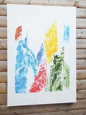 Grande dipinto astratto barche