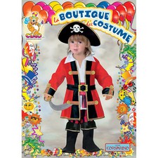 Ciao Costume Carnevale Capitano Dei Pirati Rosso Nero Bambino