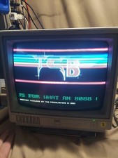 Display Vintage IBM PCjr Color 4863 14" Monitor Computer a Colori Si Accende TESTATO!