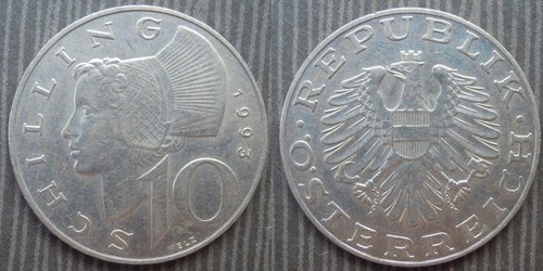 Austria 10 schilling 1993 - #,